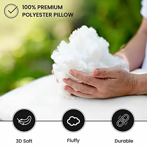 100% premium polyester pillow: 3D soft, fluffy, and durable.