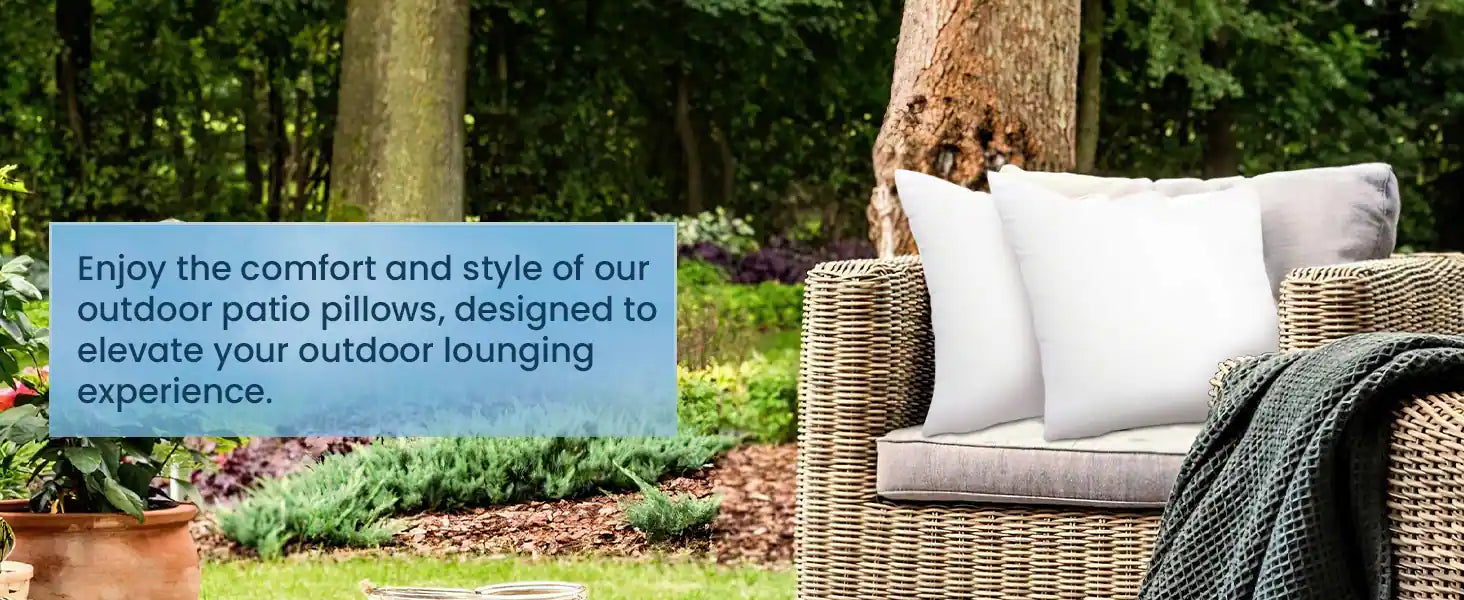 Outdoor patio pillows designed for comfort and style, elevating your outdoor lounging experience.